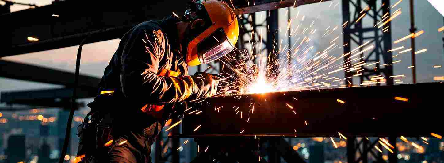 Man in hard hat at construction site